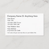 Cartes de visite du formateur de fitness (Dos)