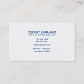 Cartes de visite du génie et de la construction (Dos)