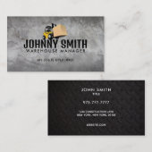 Cartes de visite du gestionnaire d'entrepôt (Devant / Derrière)