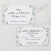 Cartes de visite du gestionnaire d'événements Euca (Devant / Derrière)