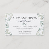 Cartes de visite du gestionnaire d'événements Euca (Dos)