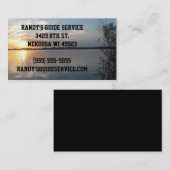 cartes de visite du guide de pêche (Devant / Derrière)