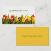 Cartes de visite du jardin de la Tulipe du printem (Devant / Derrière)