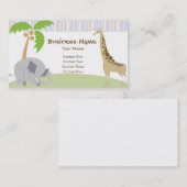 Cartes de visite du Jungle Party (Devant / Derrière)