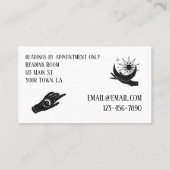 Cartes de visite du lecteur de tarot des mains cél (Dos)