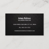 Cartes de visite du logo Bulldozer (Dos)