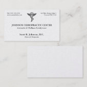 Cartes de visite du logo chiropratique (Devant / Derrière)