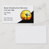 Cartes de visite du logo de la construction (Devant / Derrière)