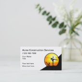 Cartes de visite du logo de la construction (Debout devant)