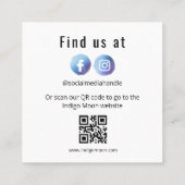 Cartes de visite du logo de la lune (Dos)