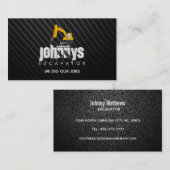 Cartes de visite du logo de l'excavateur (Devant / Derrière)