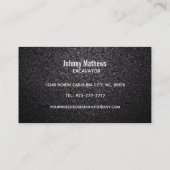 Cartes de visite du logo de l'excavateur (Dos)