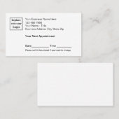 Cartes de visite du logo de rendez-vous Office sim (Devant / Derrière)