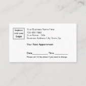 Cartes de visite du logo de rendez-vous Office sim (Devant)