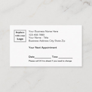 Cartes de visite du logo de rendez-vous Office sim