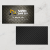 Cartes de visite du logo d'excavation (Devant / Derrière)