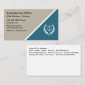 Cartes de visite du logo du Bureau du Procureur (Devant / Derrière)