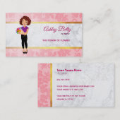 Cartes de visite du logo du fleuriste (Devant / Derrière)