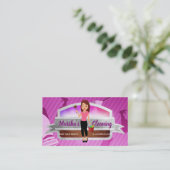 Cartes de visite du logo du service de nettoyage (Debout devant)