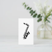 Cartes de visite du logo saxophone (Debout devant)