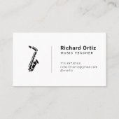 Cartes de visite du logo saxophone (Dos)