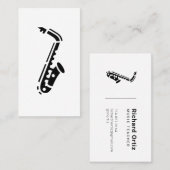 Cartes de visite du logo saxophone (Devant / Derrière)