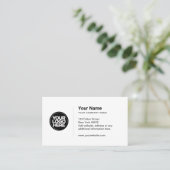 Cartes de visite du logo simple de l'entreprise (Debout devant)