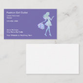 Cartes de visite du magasin de mode féminin (Devant / Derrière)