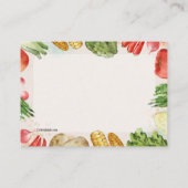 Cartes de visite du marché agricole (Dos)