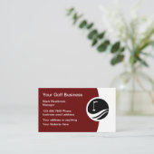 Cartes de visite du meilleur logo de golf (Debout devant)