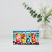 Cartes de visite du mixologiste barman (Debout devant)