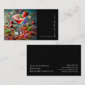 Cartes de visite du mixologiste barman (Devant / Derrière)