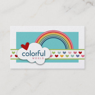 Cartes de visite du monde coloré