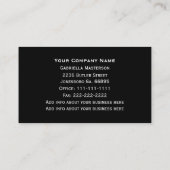 Cartes de visite du monogramme de service d'arbore (Dos)