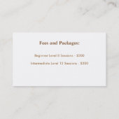 Cartes de visite du musicien enseignant de guitare (Dos)