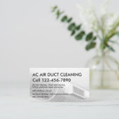 Cartes de visite du nettoyage des conduits d'air (Debout devant)