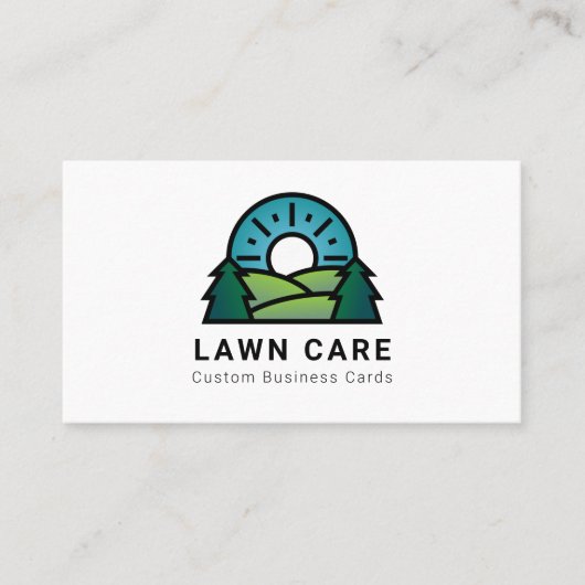 Cartes de visite du paysage de la pelouse (Devant)