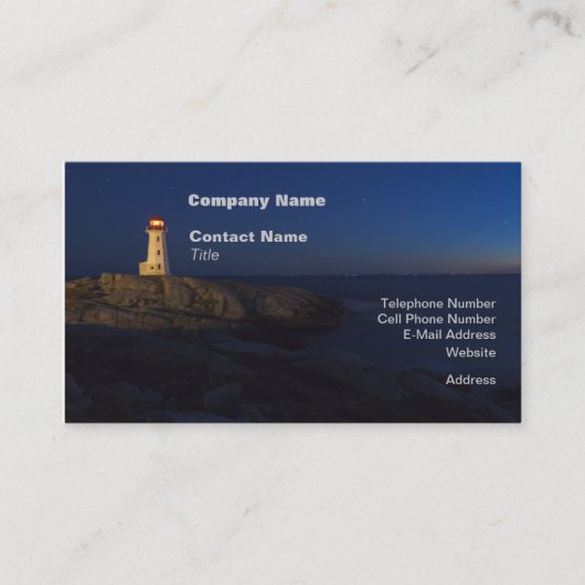 Cartes de visite du phare de Peggy's Cove (Devant)