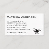 Cartes de visite du photographe de drone (Dos)