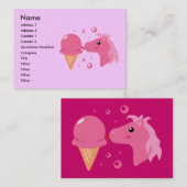 Cartes de visite du poney de glace (Devant / Derrière)