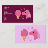 Cartes de visite du poney de glace (Devant / Derrière)