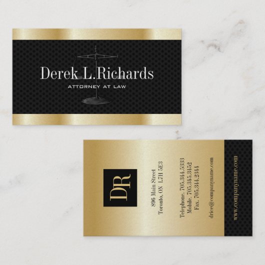 Cartes de visite du procureur (Devant / Derrière)