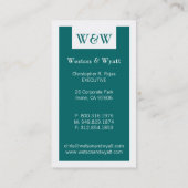 Cartes de visite du procureur (Dos)