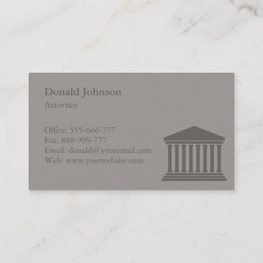 Cartes de visite du procureur du tribunal (Dos)