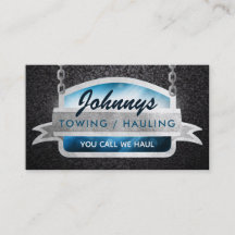 Cartes de visite du remorquage des slogans