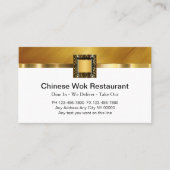 Cartes de visite du restaurant chinois (Devant)