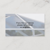 Cartes de visite du rétablissement du patient (Dos)