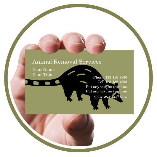 Cartes de visite du retrait des animaux