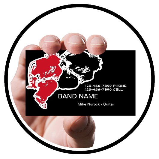 Cartes de visite du Rock Band