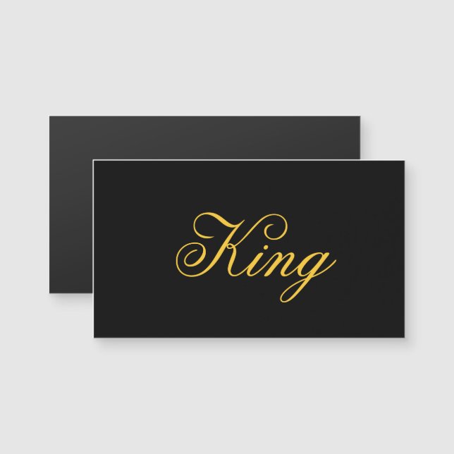 Cartes de visite du Roi Magnetic (Devant / Derrière)